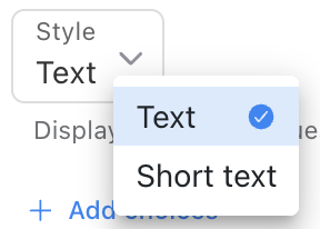 Text Style field